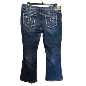 Silver Jeans Co. Suki Mid-Rise Flare Jeans Womens 34x30 Dark Wash Cotton/Spandex